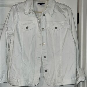 Charter Club Stretch White Jean Jacket XL